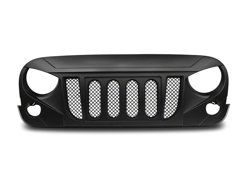 RedRock Beast Grille; Matte Black (07-18 Jeep Wrangler JK)