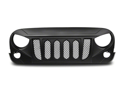 RedRock Beast Grille; Matte Black (07-18 Jeep Wrangler JK)