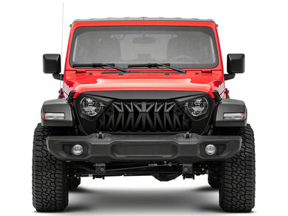 RedRock Deep Woods Grille; Matte Black (18-25 Jeep Wrangler JL w/o TrailCam)
