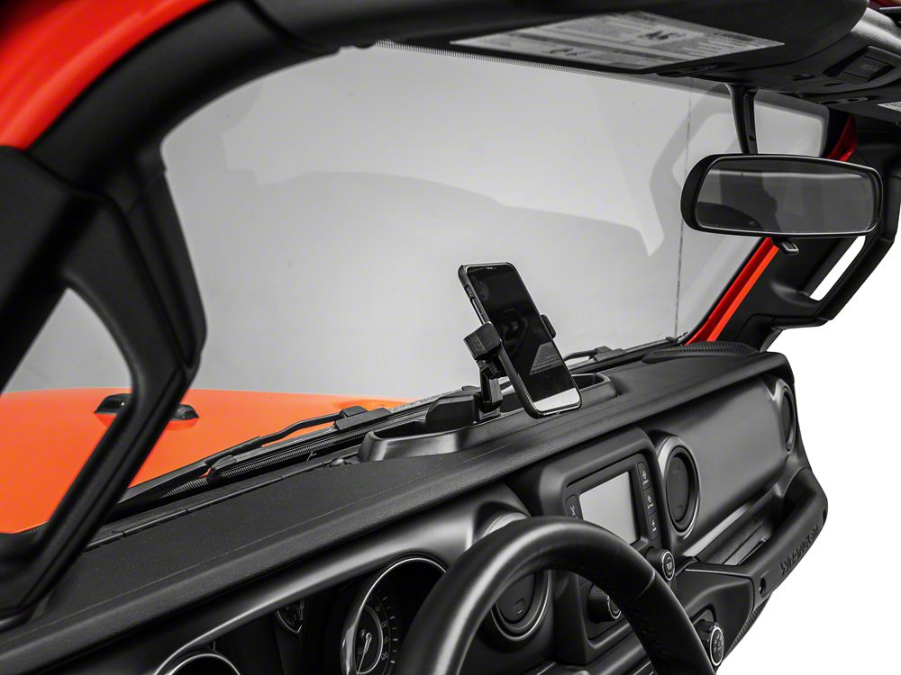 RedRock Dash Mounted Phone Holder with Storage Compartment (18-23 Jeep Wrangler JL)