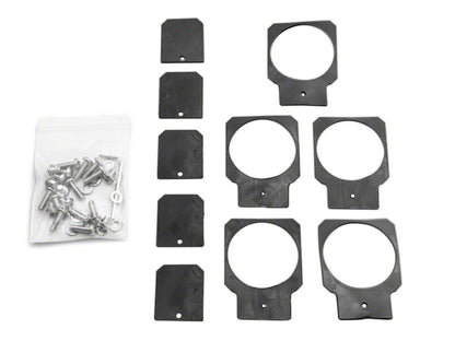 RedRock Aluminum Door and Tailgate Handle Set; Stars and Stripes (07-18 Jeep Wrangler JK 4-Door)