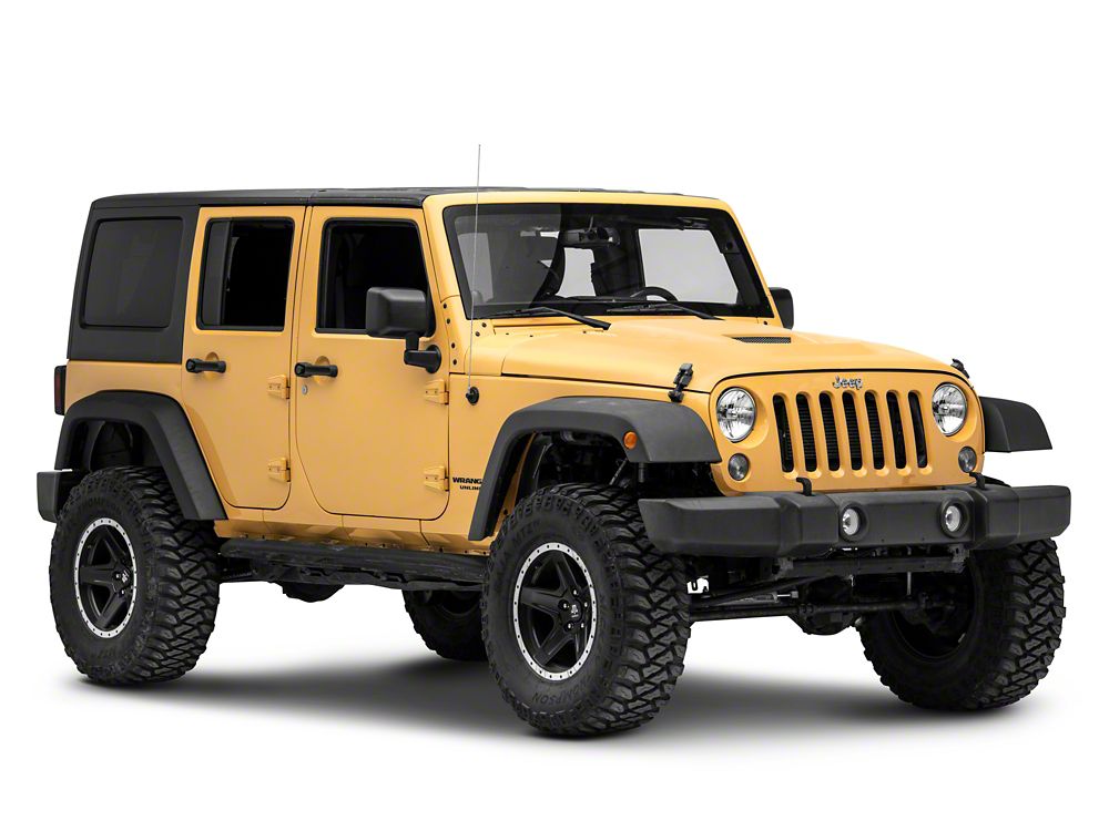 RedRock Type-STM Style Ram Air Hood; Unpainted (07-18 Jeep Wrangler JK)