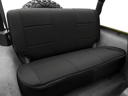 RedRock Custom Fit Front and Rear Seat Covers; Black (97-02 Jeep Wrangler TJ)