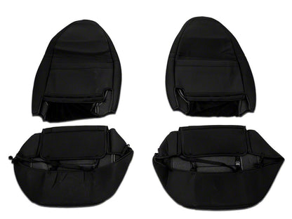 RedRock Custom Fit Front and Rear Seat Covers; Black (97-02 Jeep Wrangler TJ)