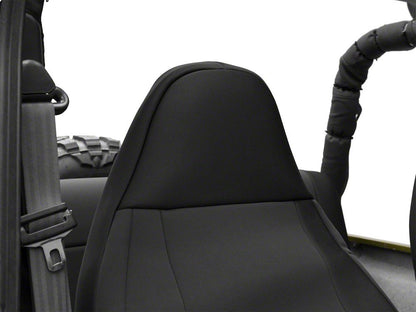 RedRock Custom Fit Front and Rear Seat Covers; Black (97-02 Jeep Wrangler TJ)
