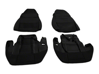RedRock Custom Fit Front and Rear Seat Covers; Black (03-06 Jeep Wrangler TJ)