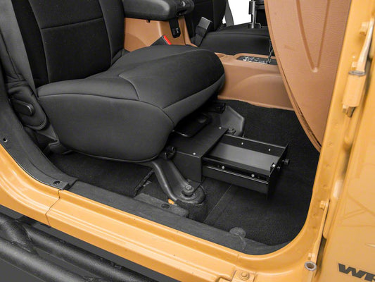 RedRock Under Seat Storage Lock Box; Passenger Side (07-10 Jeep Wrangler JK 2-Door; 07-18 Jeep Wrangler JK 4-Door)