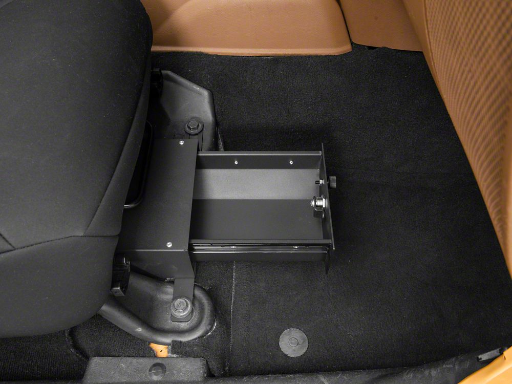 RedRock Under Seat Storage Lock Box; Passenger Side (07-10 Jeep Wrangler JK 2-Door; 07-18 Jeep Wrangler JK 4-Door)