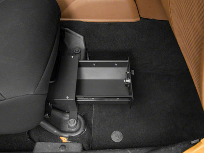 RedRock Under Seat Storage Lock Box; Passenger Side (07-10 Jeep Wrangler JK 2-Door; 07-18 Jeep Wrangler JK 4-Door)