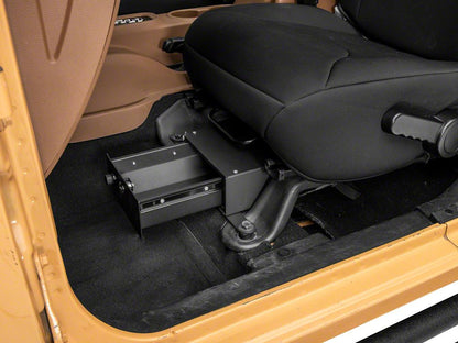 RedRock Under Seat Storage Lock Box; Driver Side (07-10 Jeep Wrangler JK 2-Door; 07-18 Jeep Wrangler JK 4-Door)