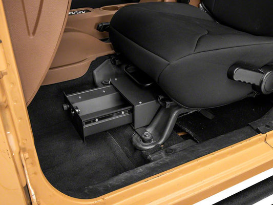 RedRock Under Seat Storage Lock Box; Driver Side (07-10 Jeep Wrangler JK 2-Door; 07-18 Jeep Wrangler JK 4-Door)