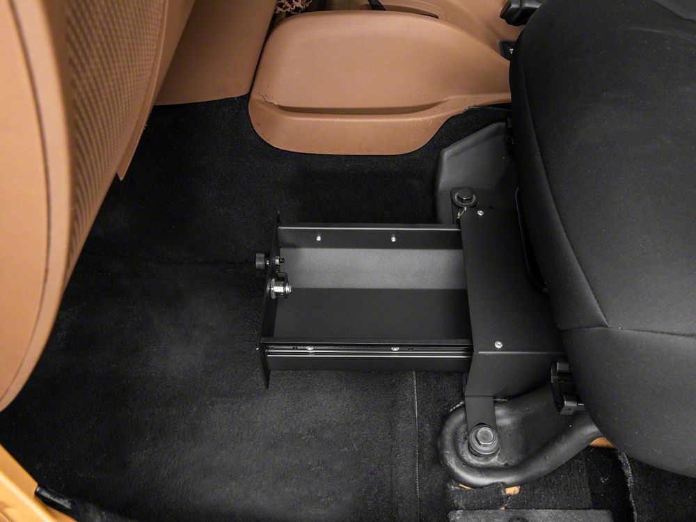 RedRock Under Seat Storage Lock Box; Driver Side (07-10 Jeep Wrangler JK 2-Door; 07-18 Jeep Wrangler JK 4-Door)