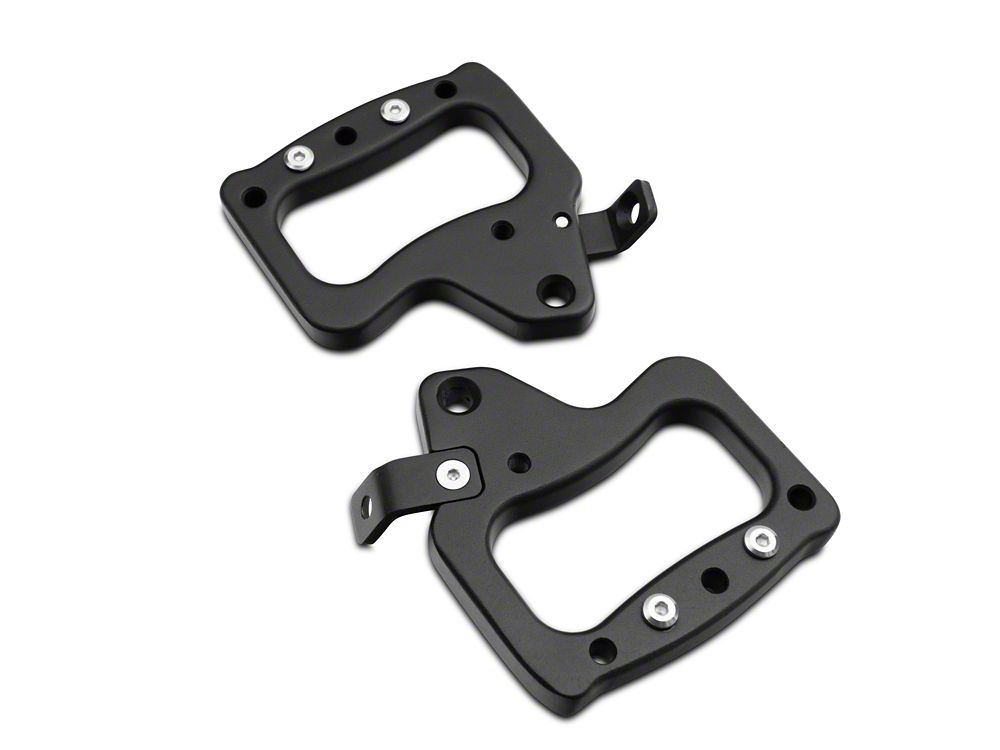 RedRock Aluminum Front Grab Handles; Black (07-18 Jeep Wrangler JK)