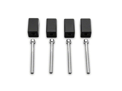 RedRock Aluminum Rear Grab Handles; Black (07-18 Jeep Wrangler JK)