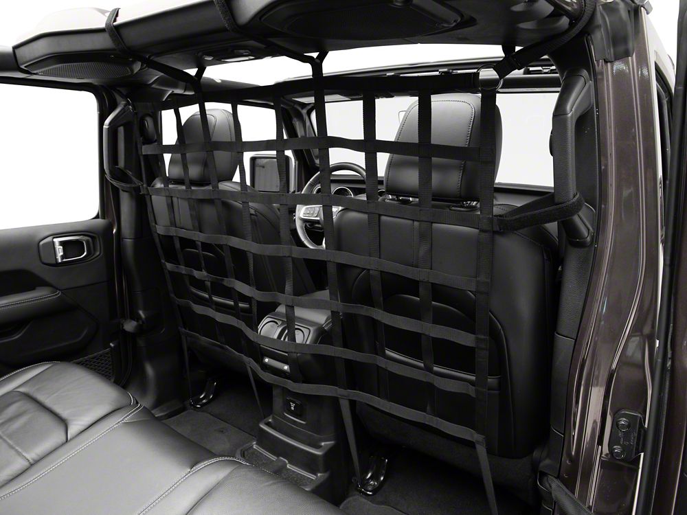 RedRock Cargo Net/Pet Divider; Front Seat (07-25 Jeep Wrangler JK & JL)