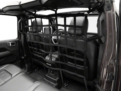 RedRock Cargo Net/Pet Divider; Front Seat (07-25 Jeep Wrangler JK & JL)