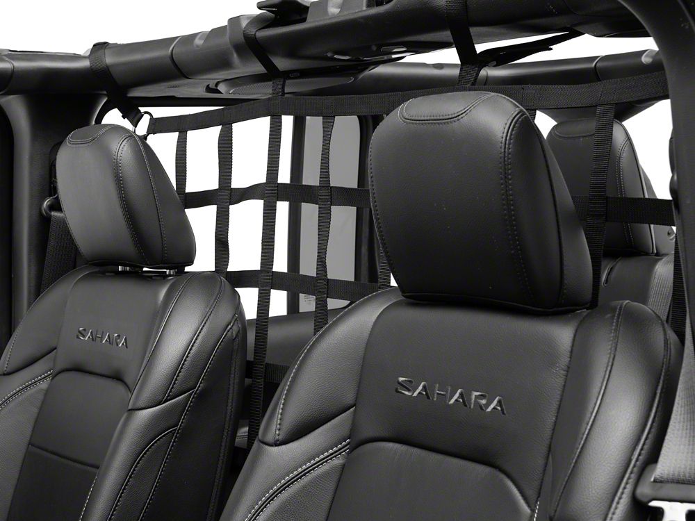 RedRock Cargo Net/Pet Divider; Front Seat (07-25 Jeep Wrangler JK & JL)