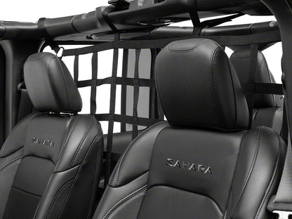RedRock Cargo Net/Pet Divider; Front Seat (07-25 Jeep Wrangler JK & JL)