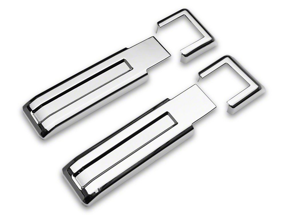 RedRock Tailgate Hinge Covers; Chrome (07-18 Jeep Wrangler JK)