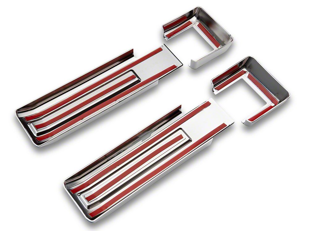 RedRock Tailgate Hinge Covers; Chrome (07-18 Jeep Wrangler JK)