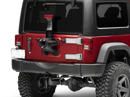 RedRock Tailgate Hinge Covers; Chrome (07-18 Jeep Wrangler JK)