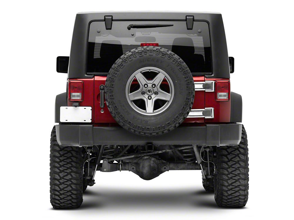 RedRock Tailgate Hinge Covers; Chrome (07-18 Jeep Wrangler JK)