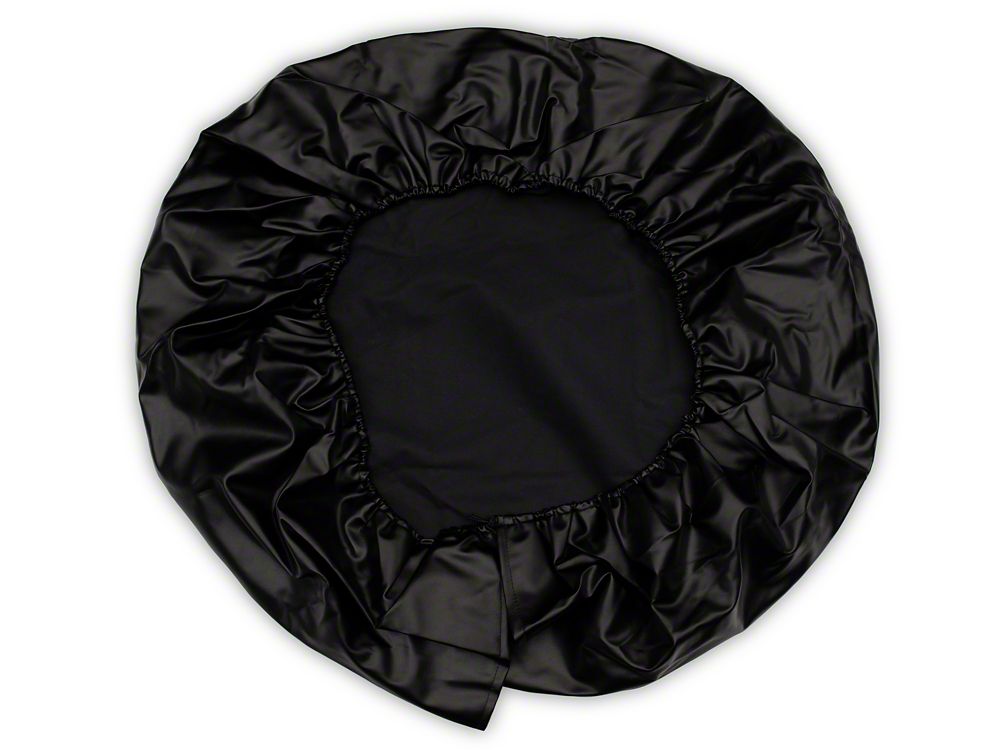 RedRock 30 to 32-Inch Spare Tire Cover; Black (66-18 Jeep CJ5, CJ7, Wrangler YJ, TJ & JK)