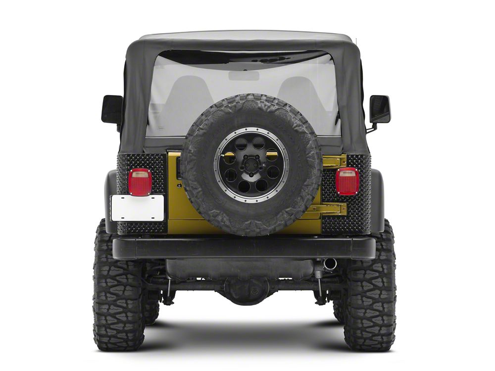 RedRock Plastic Rear Quarter Panel Body Armor Kit; Black (97-06 Jeep Wrangler TJ, Excluding Unlimited)