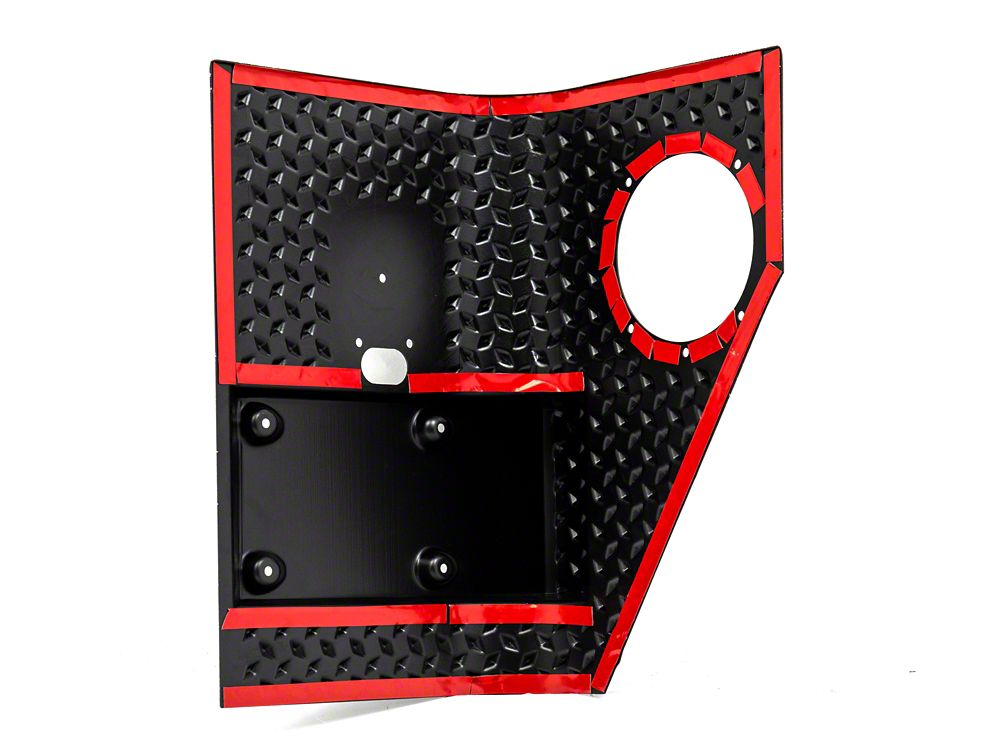 RedRock Plastic Rear Quarter Panel Body Armor Kit; Black (97-06 Jeep Wrangler TJ, Excluding Unlimited)
