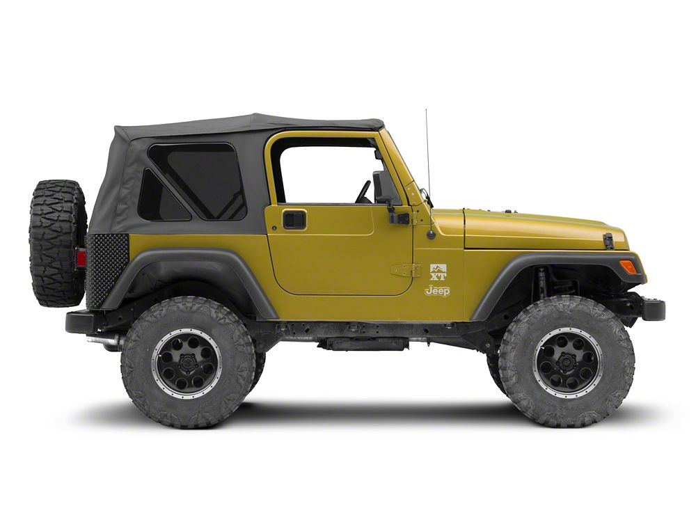RedRock Plastic Rear Quarter Panel Body Armor Kit; Black (97-06 Jeep Wrangler TJ, Excluding Unlimited)