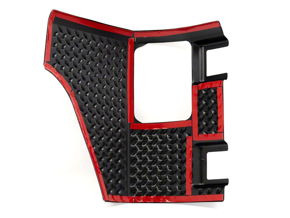 RedRock Plastic Rear Quarter Panel Body Armor Kit; Black (07-18 Jeep Wrangler JK 4-Door)