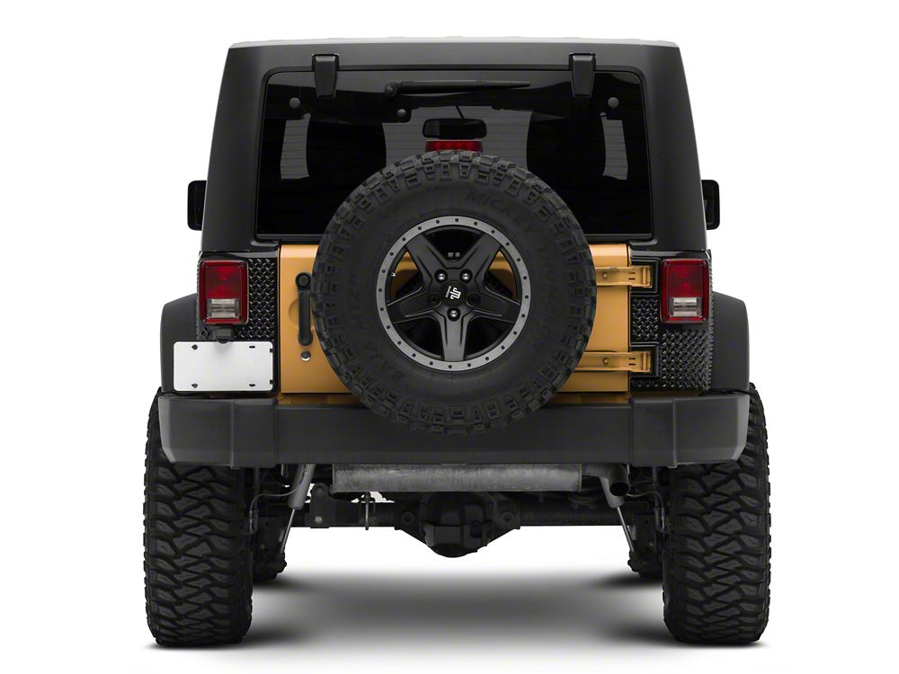 RedRock Plastic Rear Quarter Panel Body Armor Kit; Black (07-18 Jeep Wrangler JK 4-Door)