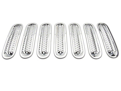 RedRock Grille Inserts; Chrome (07-18 Jeep Wrangler JK)