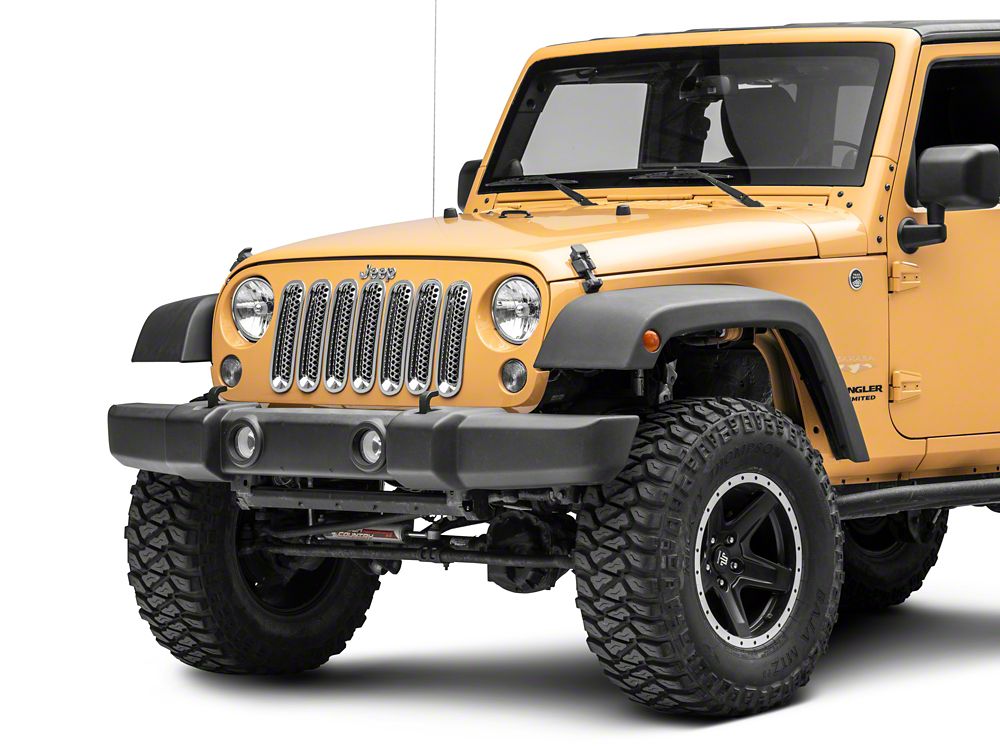 RedRock Grille Inserts; Chrome (07-18 Jeep Wrangler JK)