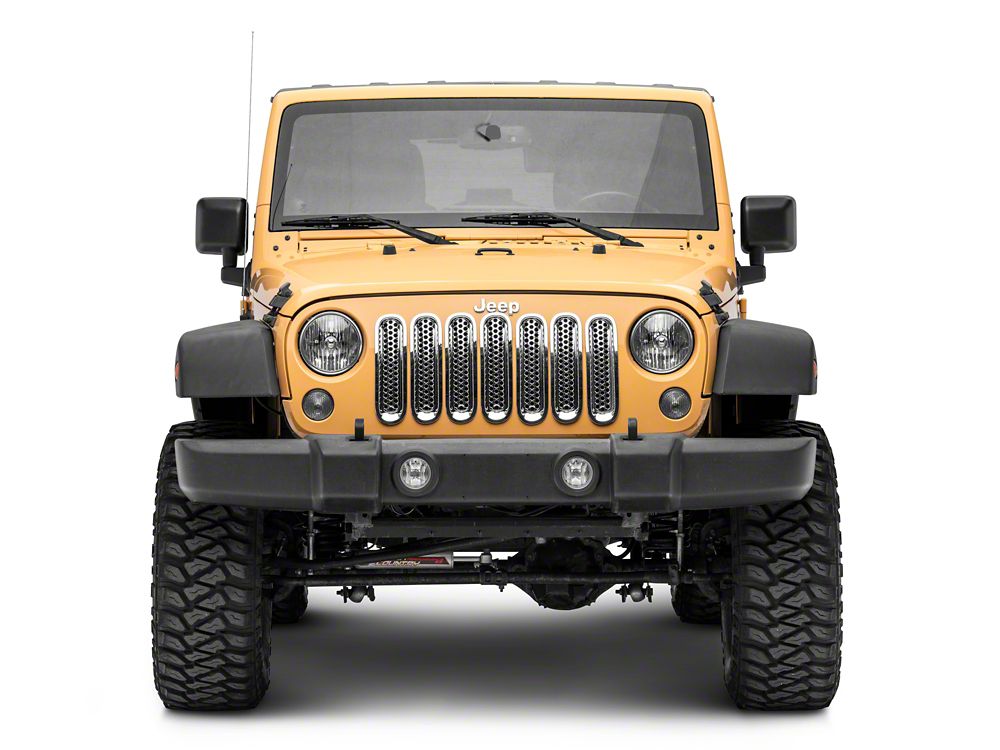 RedRock Grille Inserts; Chrome (07-18 Jeep Wrangler JK)