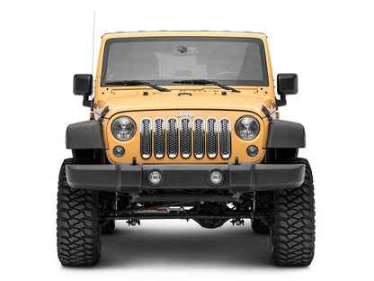 RedRock Grille Inserts; Chrome (07-18 Jeep Wrangler JK)