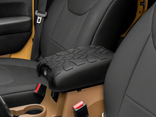 RedRock Treaded Center Console Cover; Black (11-18 Jeep Wrangler JK)
