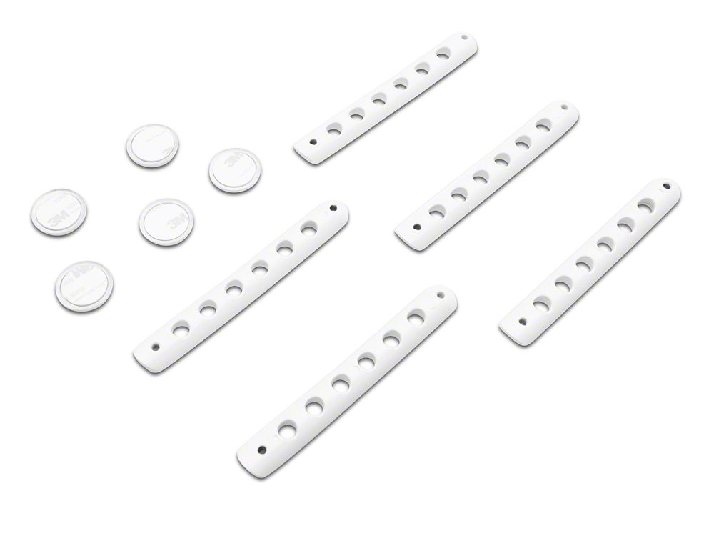 RedRock Billet Aluminum Door Handle Inserts; White (07-18 Jeep Wrangler JK 4-Door)