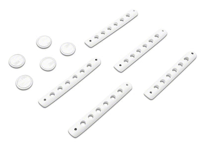 RedRock Billet Aluminum Door Handle Inserts; White (07-18 Jeep Wrangler JK 4-Door)