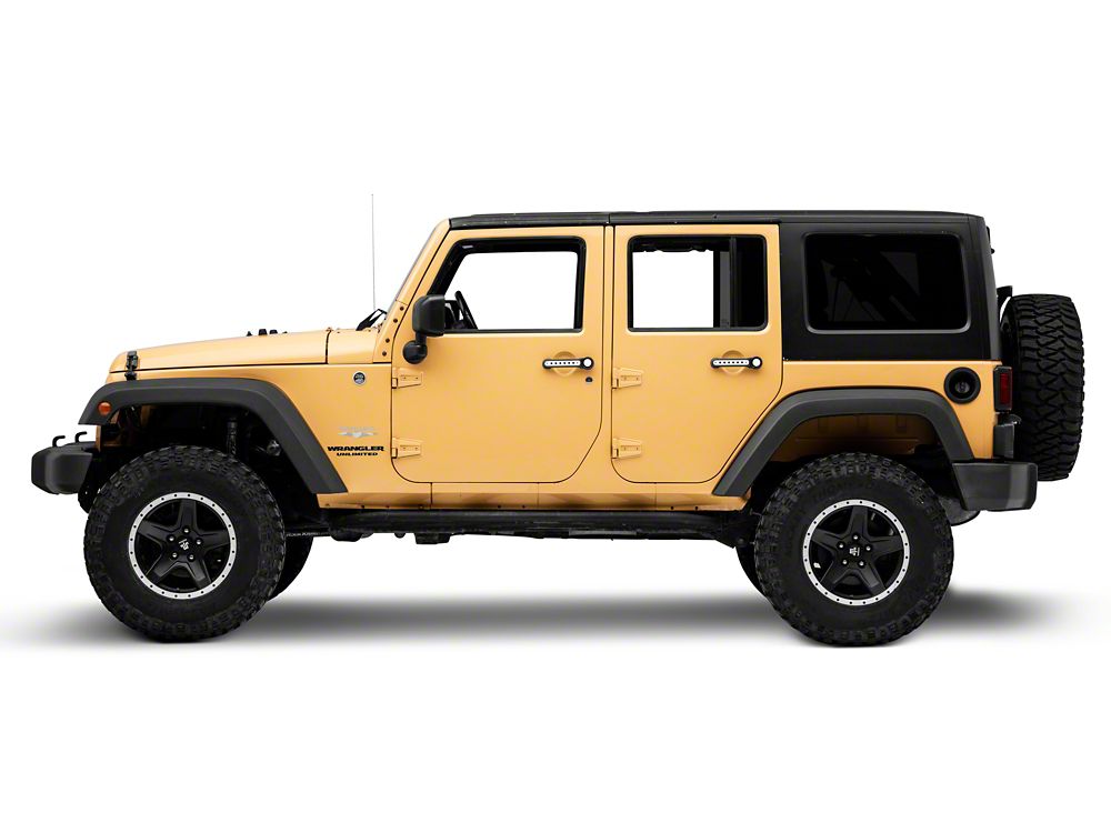 RedRock Billet Aluminum Door Handle Inserts; White (07-18 Jeep Wrangler JK 4-Door)