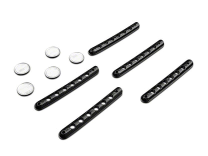 RedRock Billet Aluminum Door Handle Inserts; Black (07-18 Jeep Wrangler JK 4-Door)