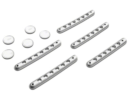 RedRock Billet Aluminum Door Handle Inserts; Silver (07-18 Jeep Wrangler JK 4-Door)