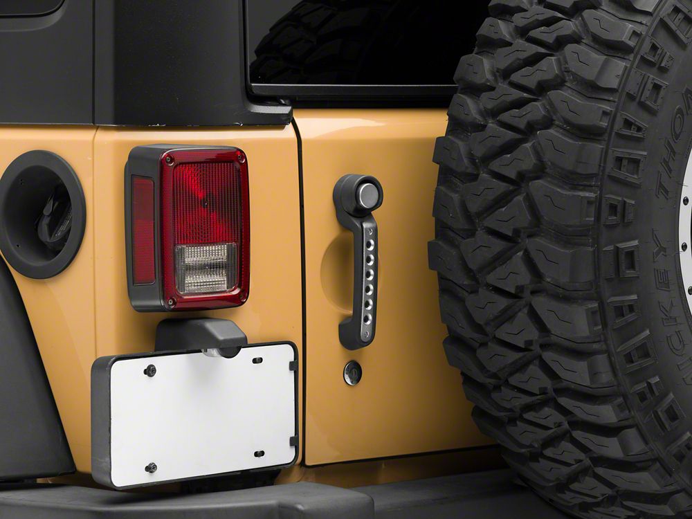 RedRock Billet Aluminum Door Handle Inserts; Silver (07-18 Jeep Wrangler JK 4-Door)