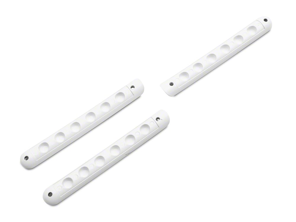 RedRock Old Glory Door Handle Inserts; Black and White (07-18 Jeep Wrangler JK 2-Door)