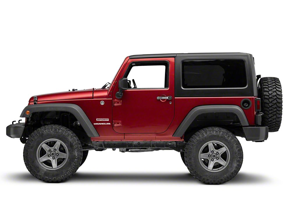 RedRock Old Glory Door Handle Inserts; Black and White (07-18 Jeep Wrangler JK 2-Door)