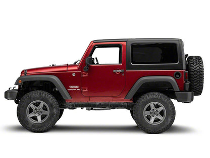 RedRock Old Glory Door Handle Inserts; Black and White (07-18 Jeep Wrangler JK 2-Door)