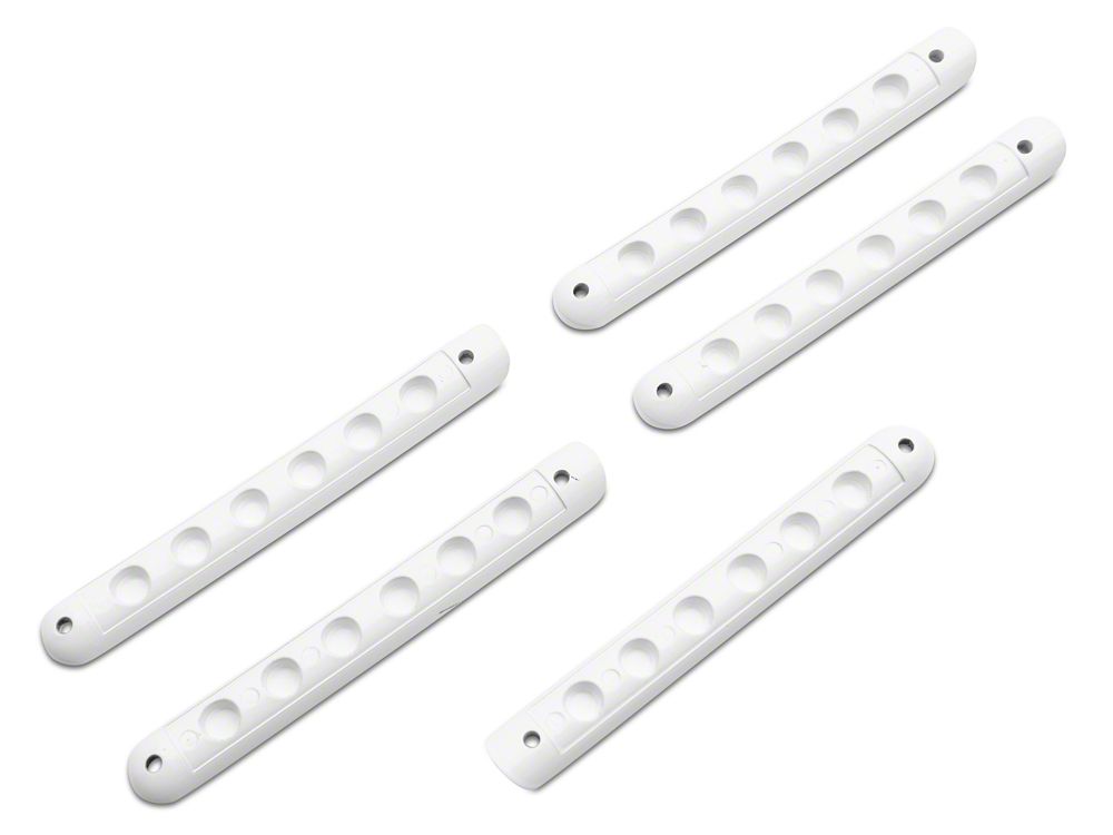 RedRock Old Glory Door Handle Inserts; Black and White (07-18 Jeep Wrangler JK 4-Door)