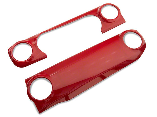 RedRock Dash Panel Overlay; Red (18-23 Jeep Wrangler JL)