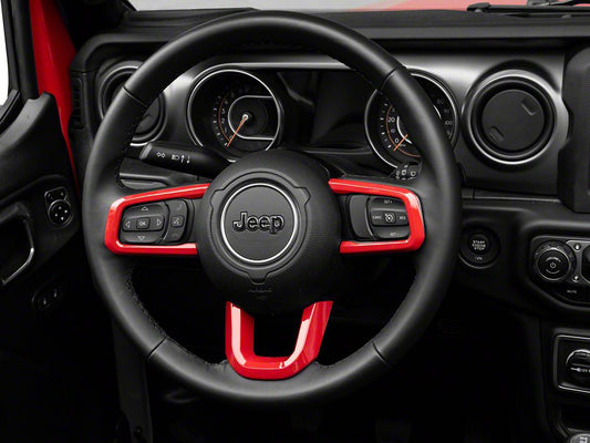 RedRock Steering Wheel Trim; Red (18-25 Jeep Wrangler JL)
