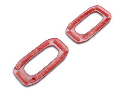 RedRock Door Lock Trim Bezels; Red (18-25 Jeep Wrangler JL)